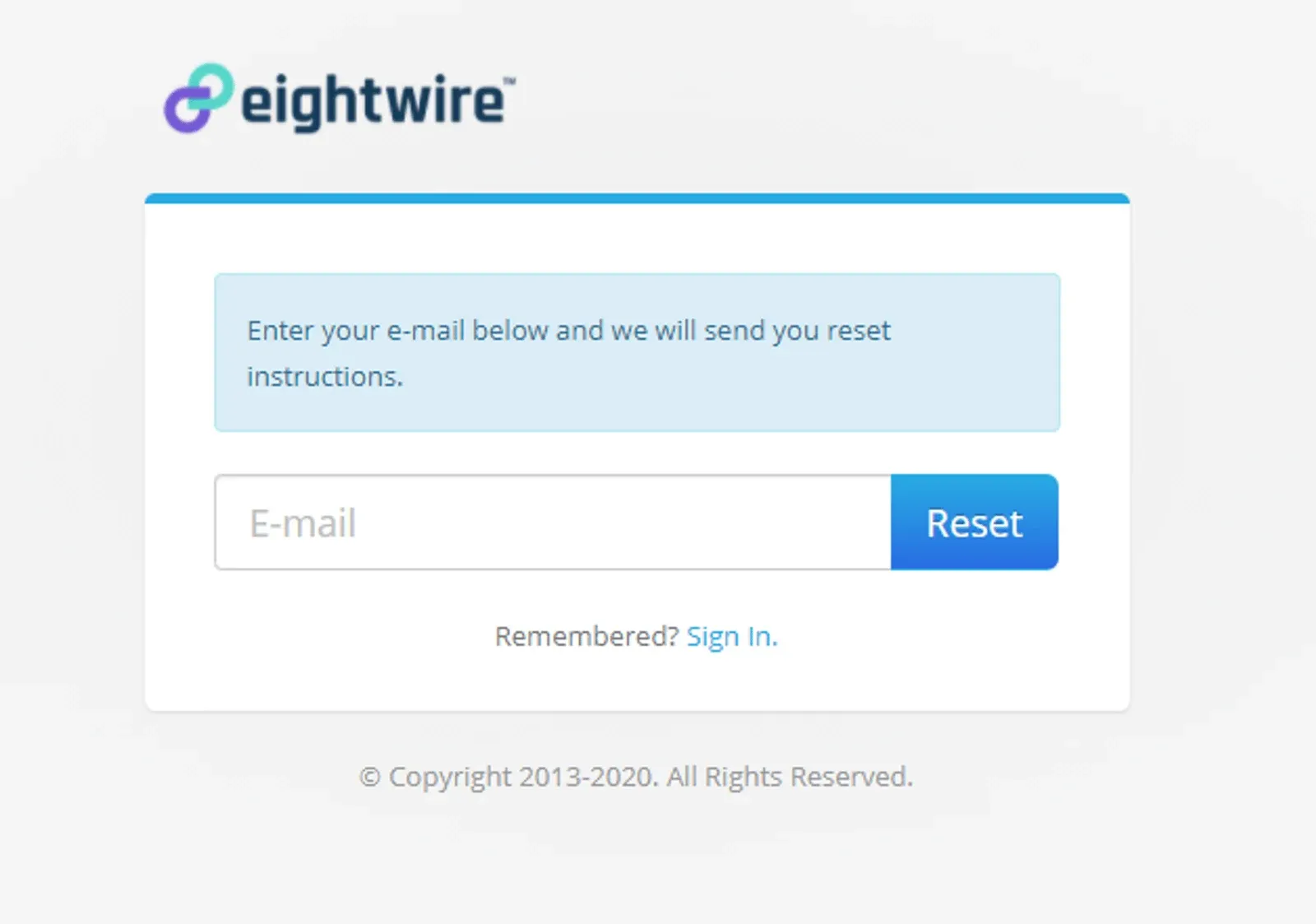 Forgotten Password (screenshot)